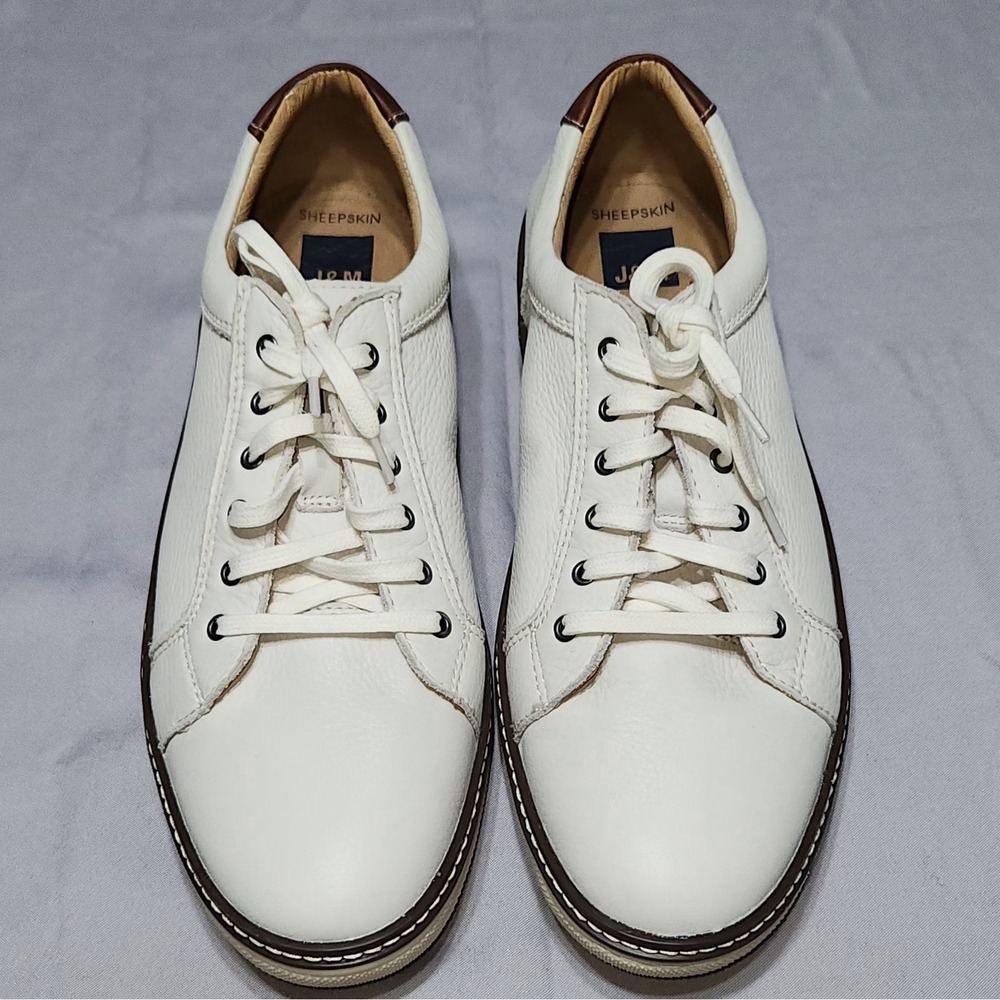 Johnston & Murphy Mens XC4 Prentiss White Leather Sneakers 25-3348 Size 9M